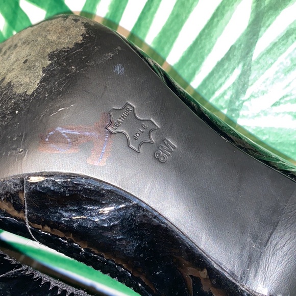 Tory Burch Caroline Black Patent Leather Heels Women’s 8 M - Picture 9 of 10